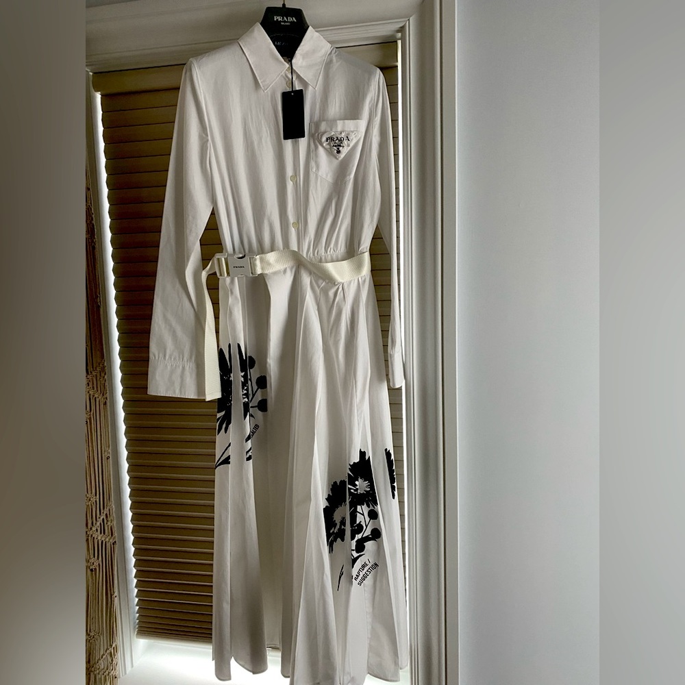 Prada white dress.
